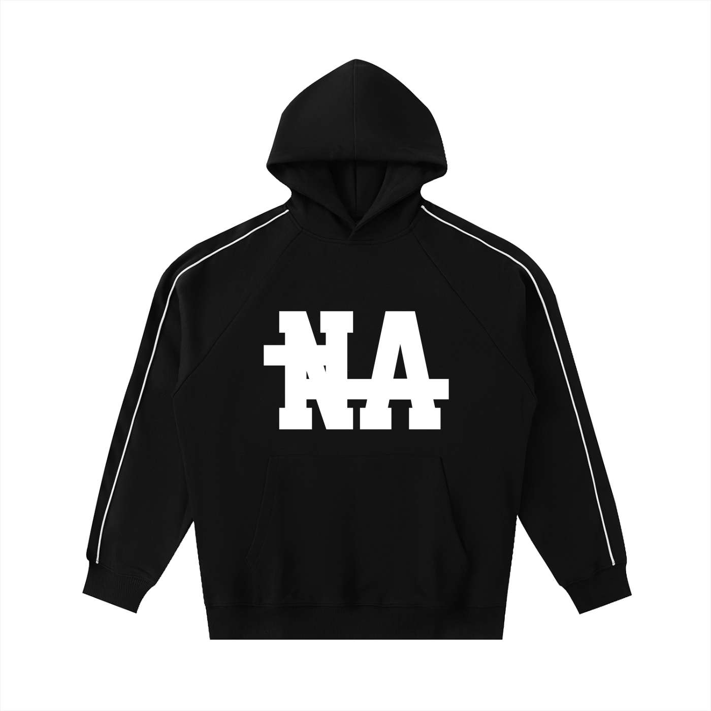 Contrast Piping Raglan NA Hoodie