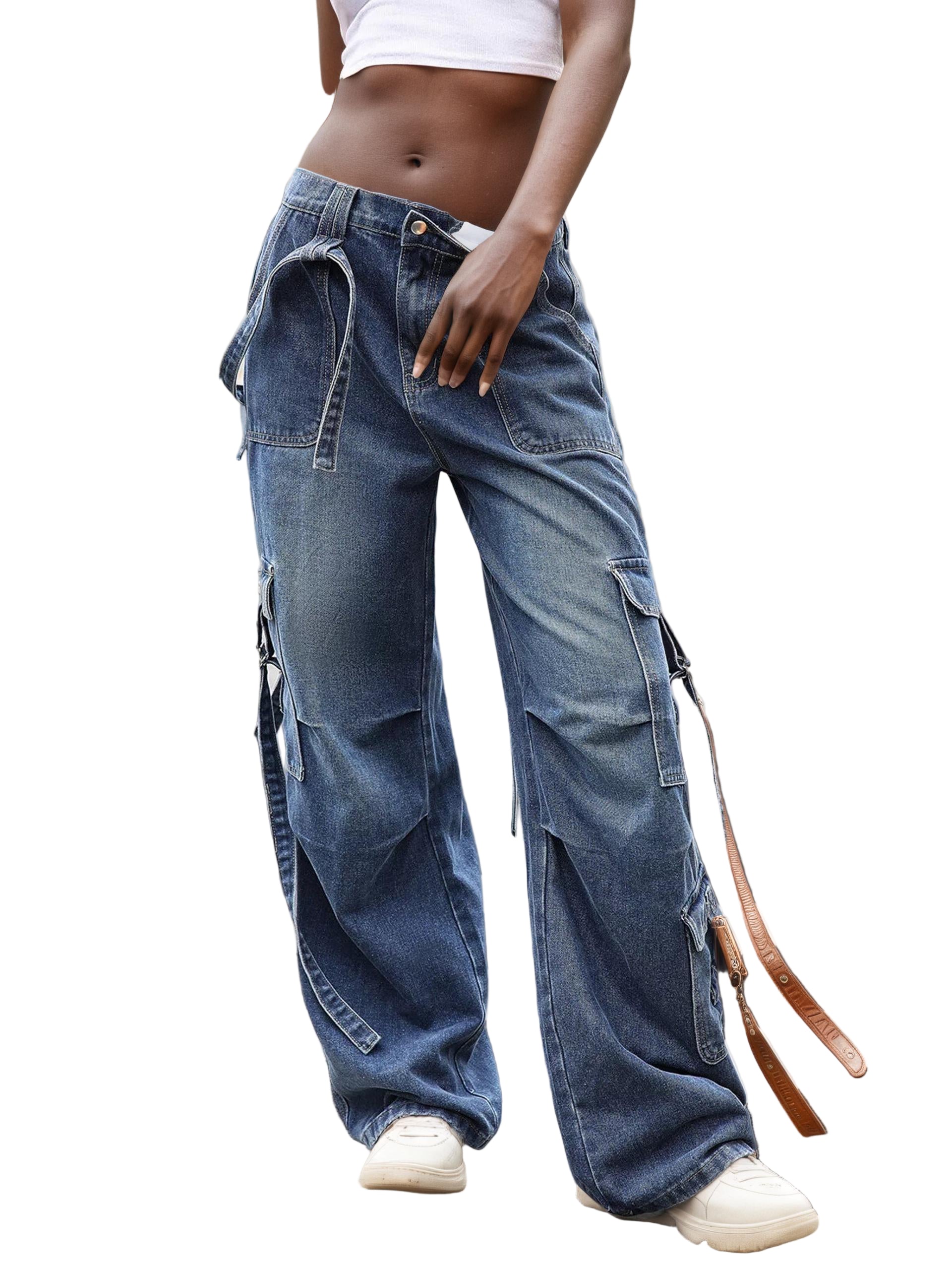 Wide Leg Cargo Jeans