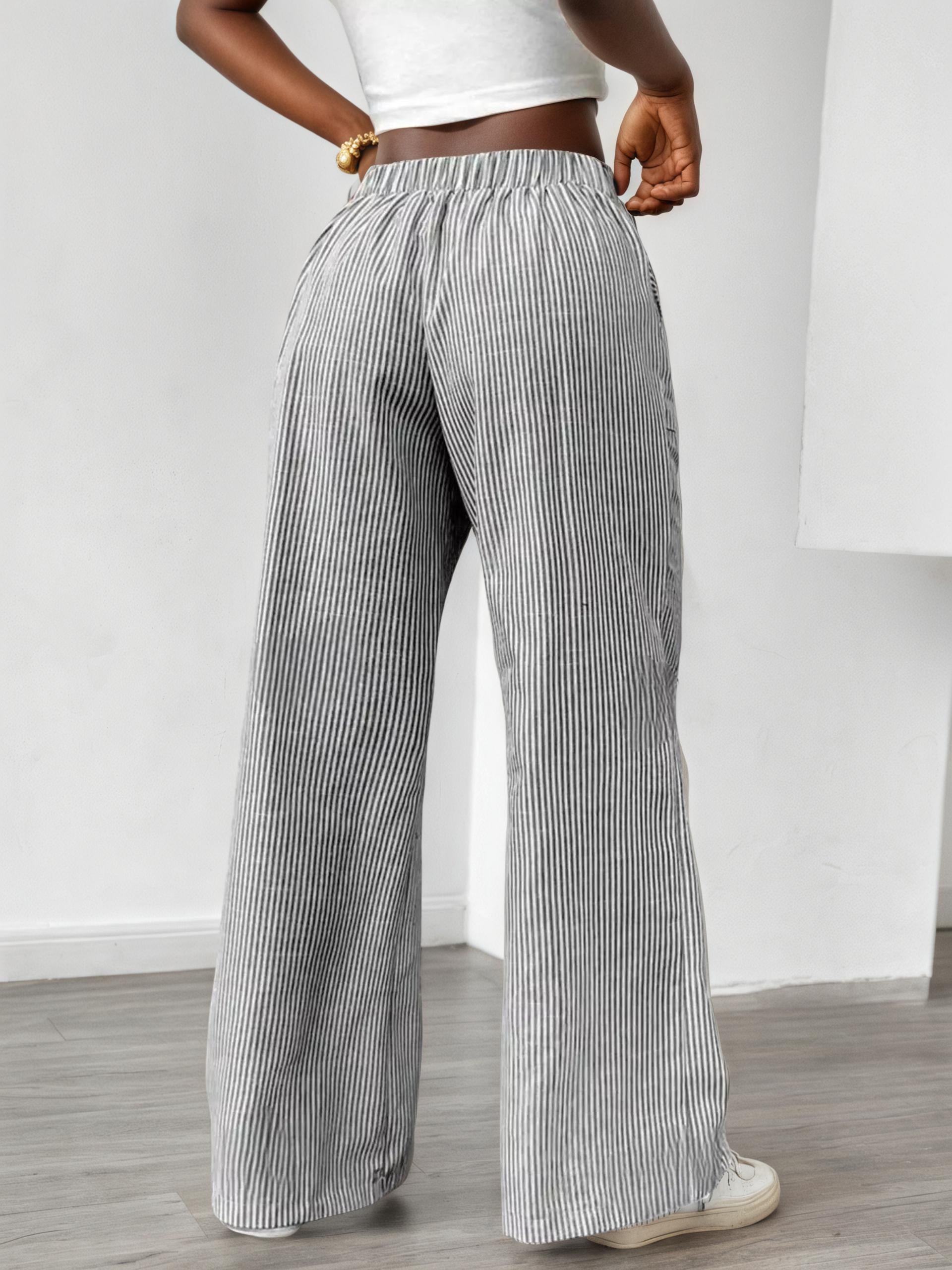 Striped Wide Leg Pants