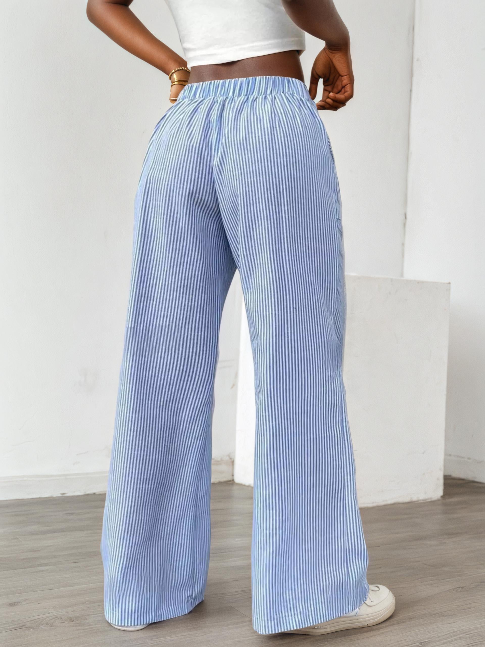 Striped Wide Leg Pants