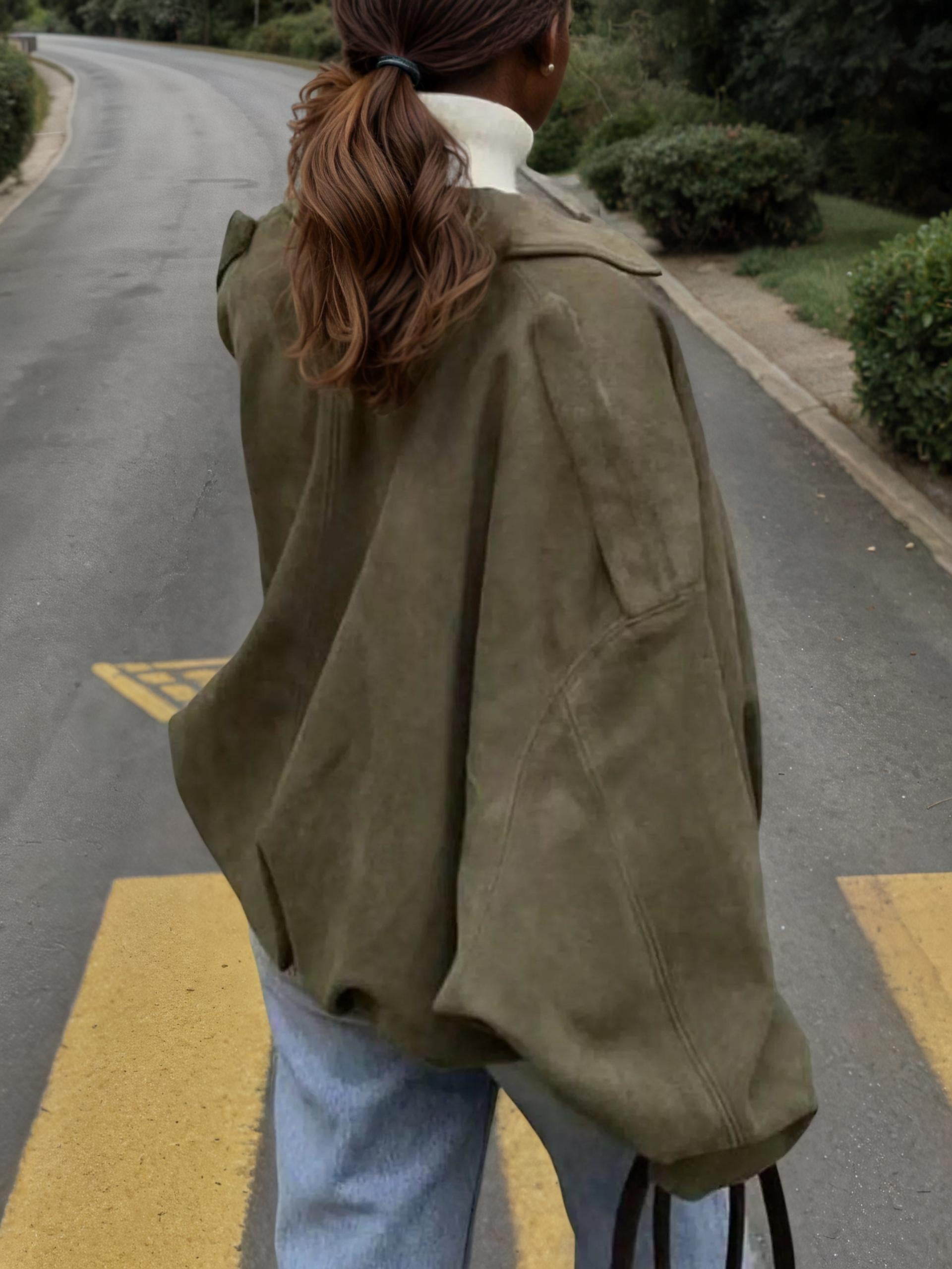 Zip Up Oversized Jacket