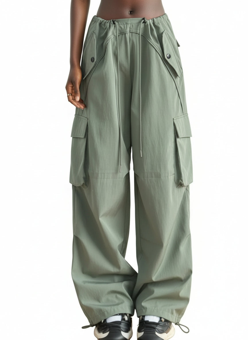 Wide Leg Drawstring Pants