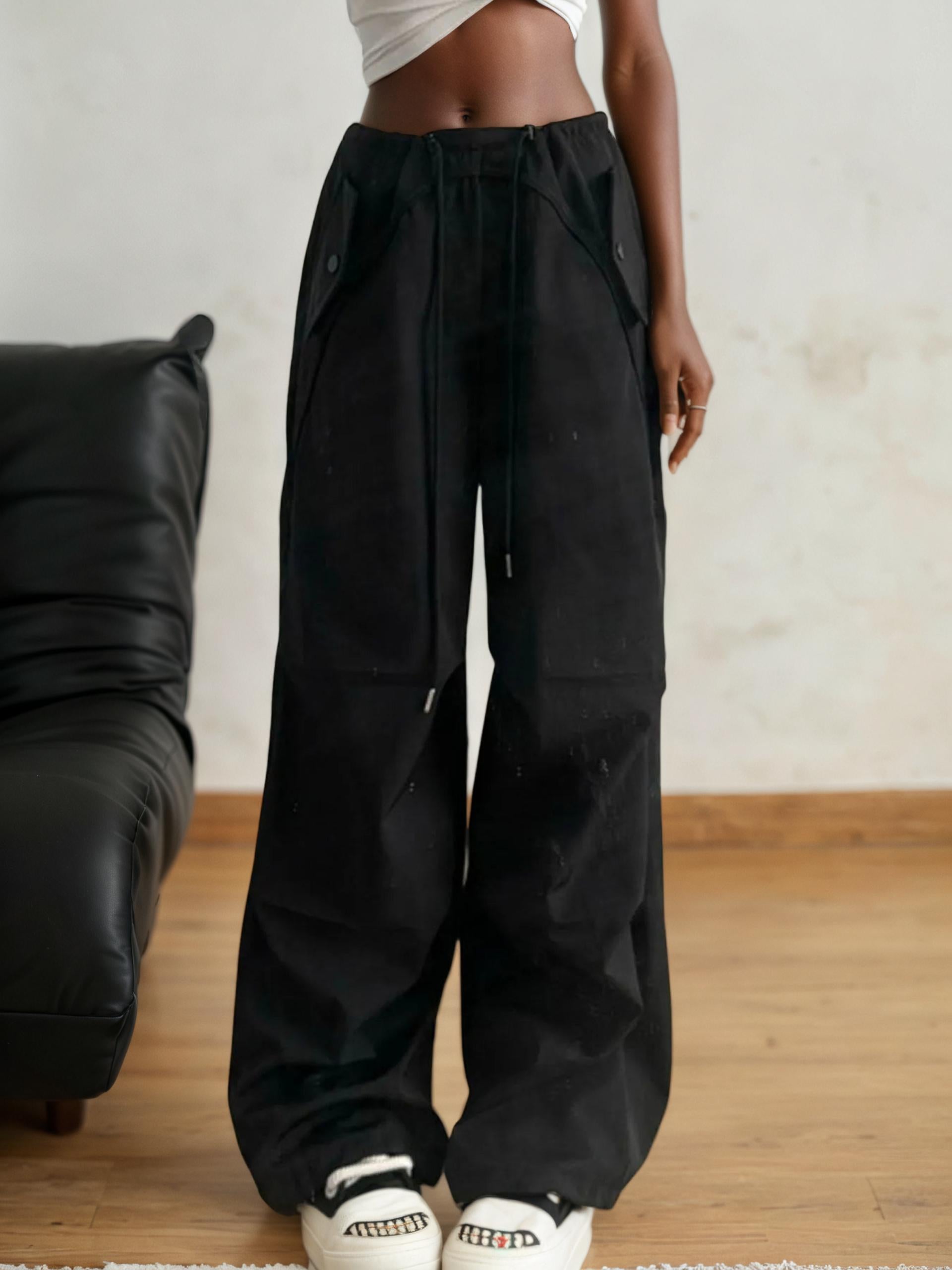 Wide Leg Drawstring Pants