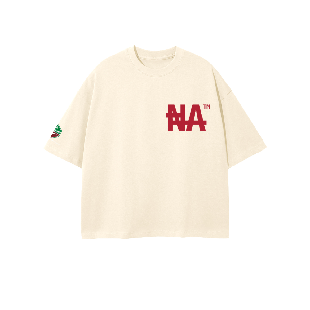 Unisex 100% Combed Cotton Cropped Oversized "Naijaricans" T-shirt