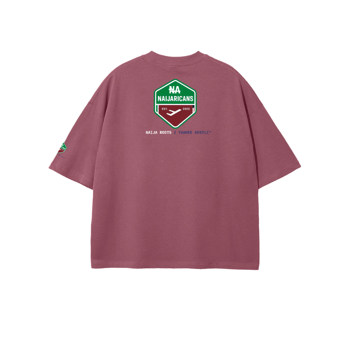 Unisex 100% Combed Cotton Cropped Oversized "Naijaricans" T-shirt