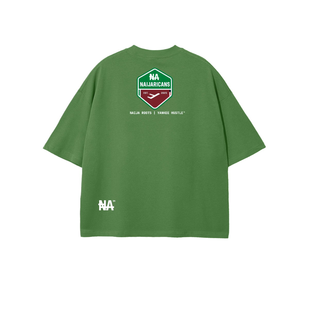 Unisex 100% Combed Cotton Cropped Oversized "Naijaricans" T-shirt