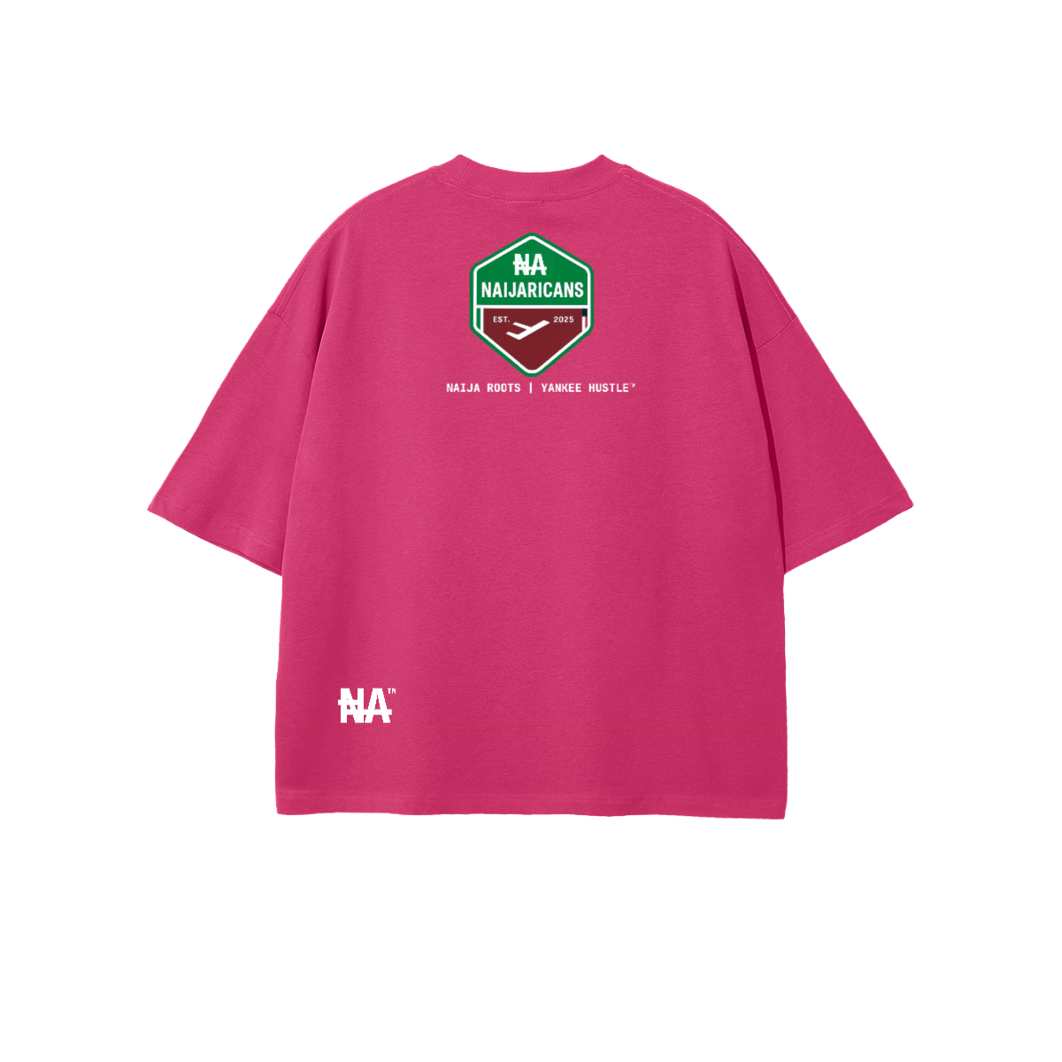 Unisex 100% Combed Cotton Cropped Oversized "Naijaricans" T-shirt