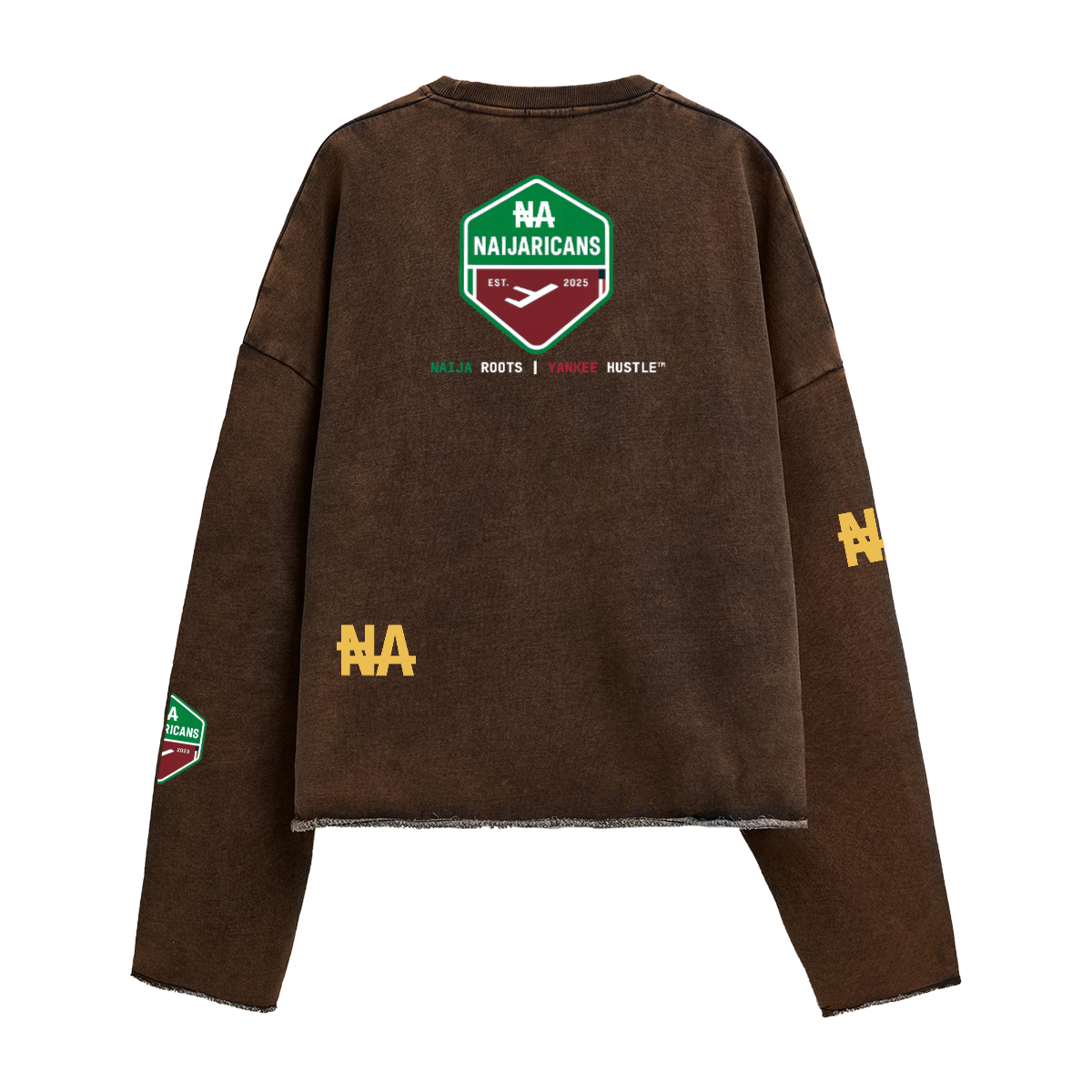 Unisex Washed Cropped "Afrobeats is Life" Sweatshirt