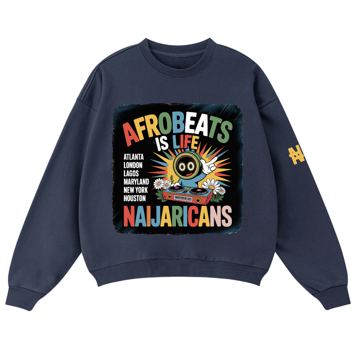 Unisex Oversized Crewneck "Afrobeats is Life" Sweater