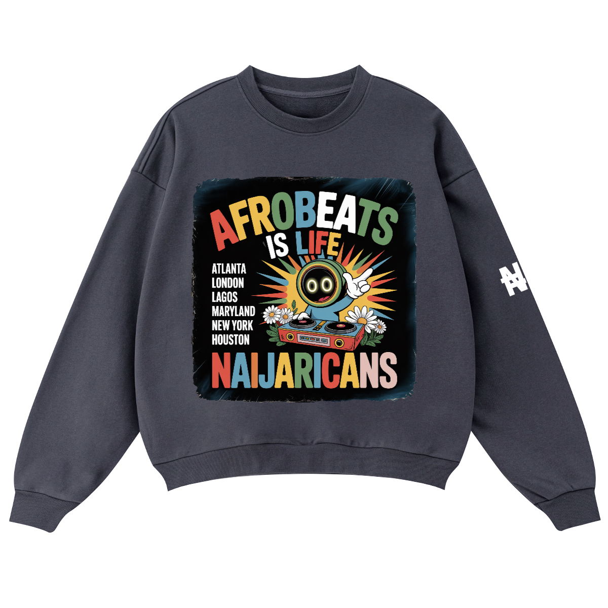 Unisex Oversized Crewneck "Afrobeats is Life" Sweater