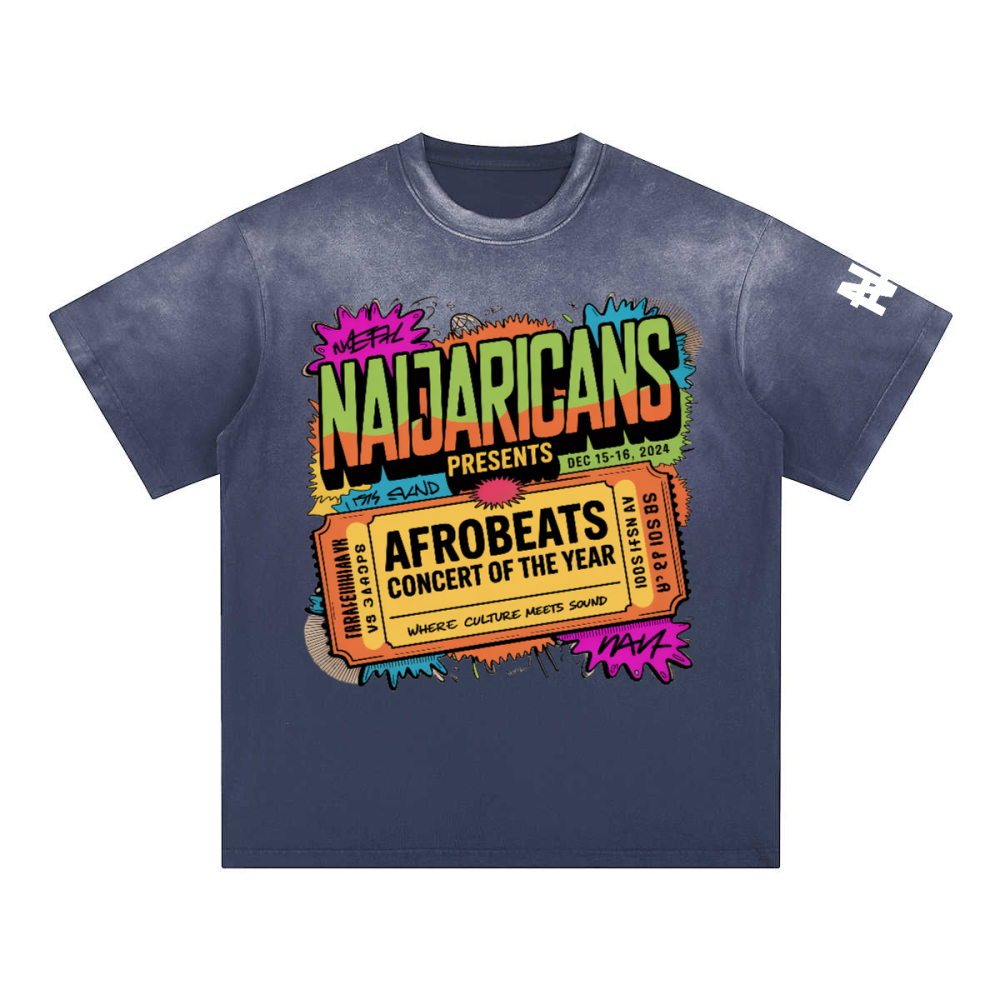 Unisex Washed Gradient "Afrobeats Concert" Tee