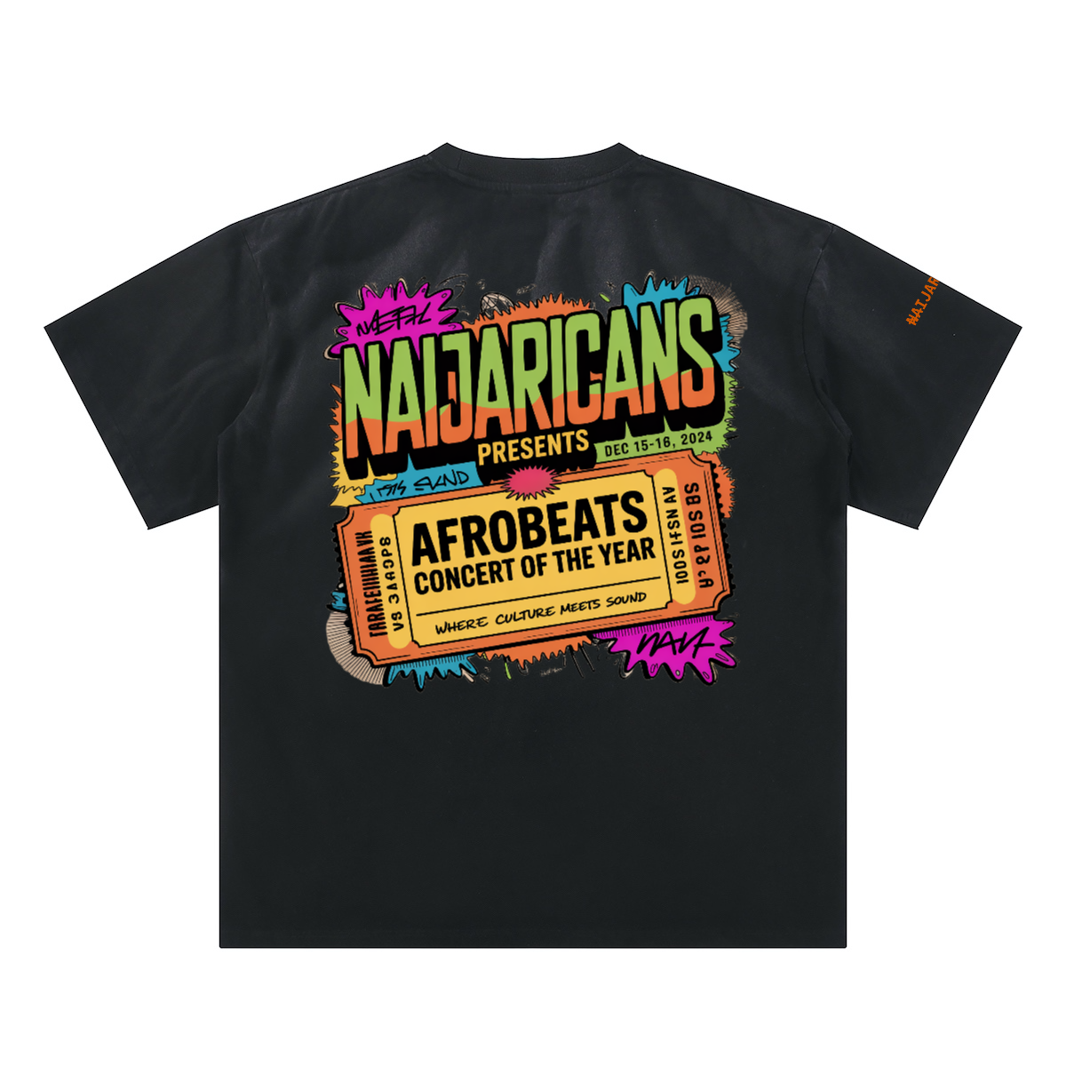 Hand-Scrunched Sunfade "Concert Ticket" Tee