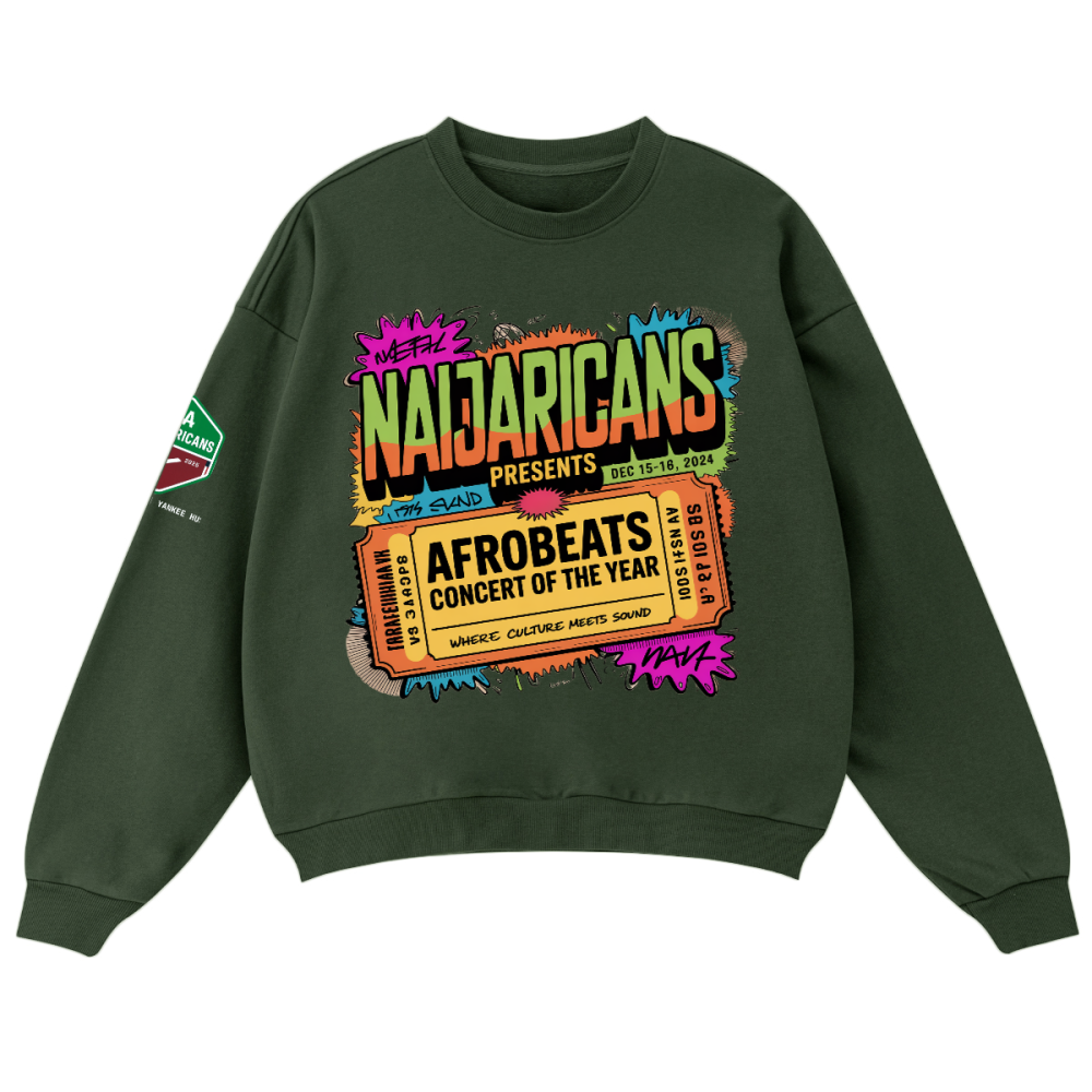 Unisex Oversized "Afrobeats Concert-NA" Crewneck sweatshirt