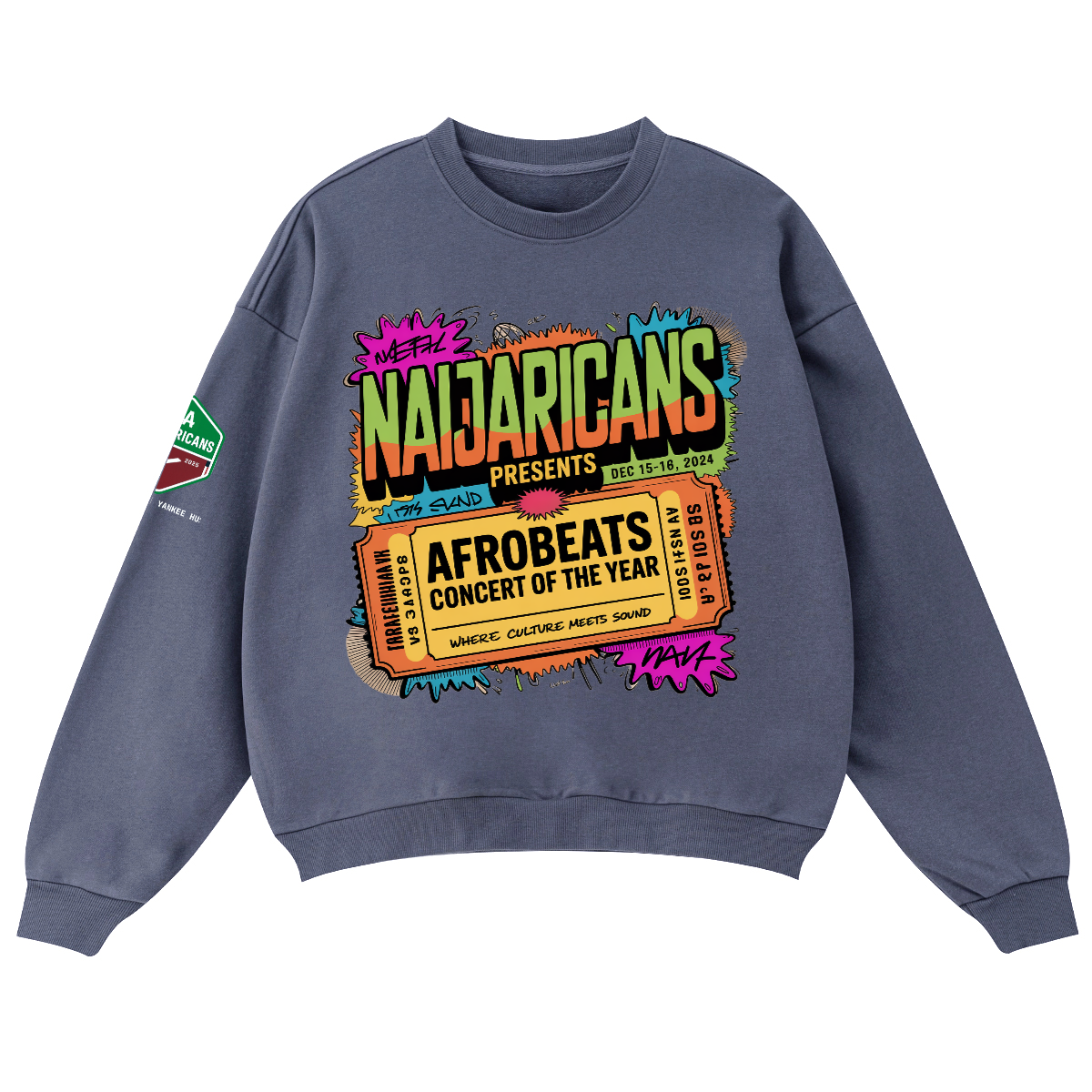 Unisex Oversized "Afrobeats Concert-NA" Crewneck sweatshirt
