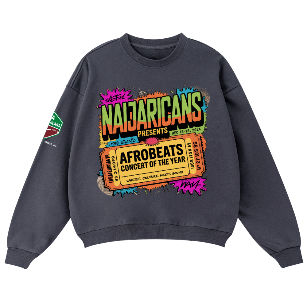 Unisex Oversized "Afrobeats Concert-NA" Crewneck sweatshirt
