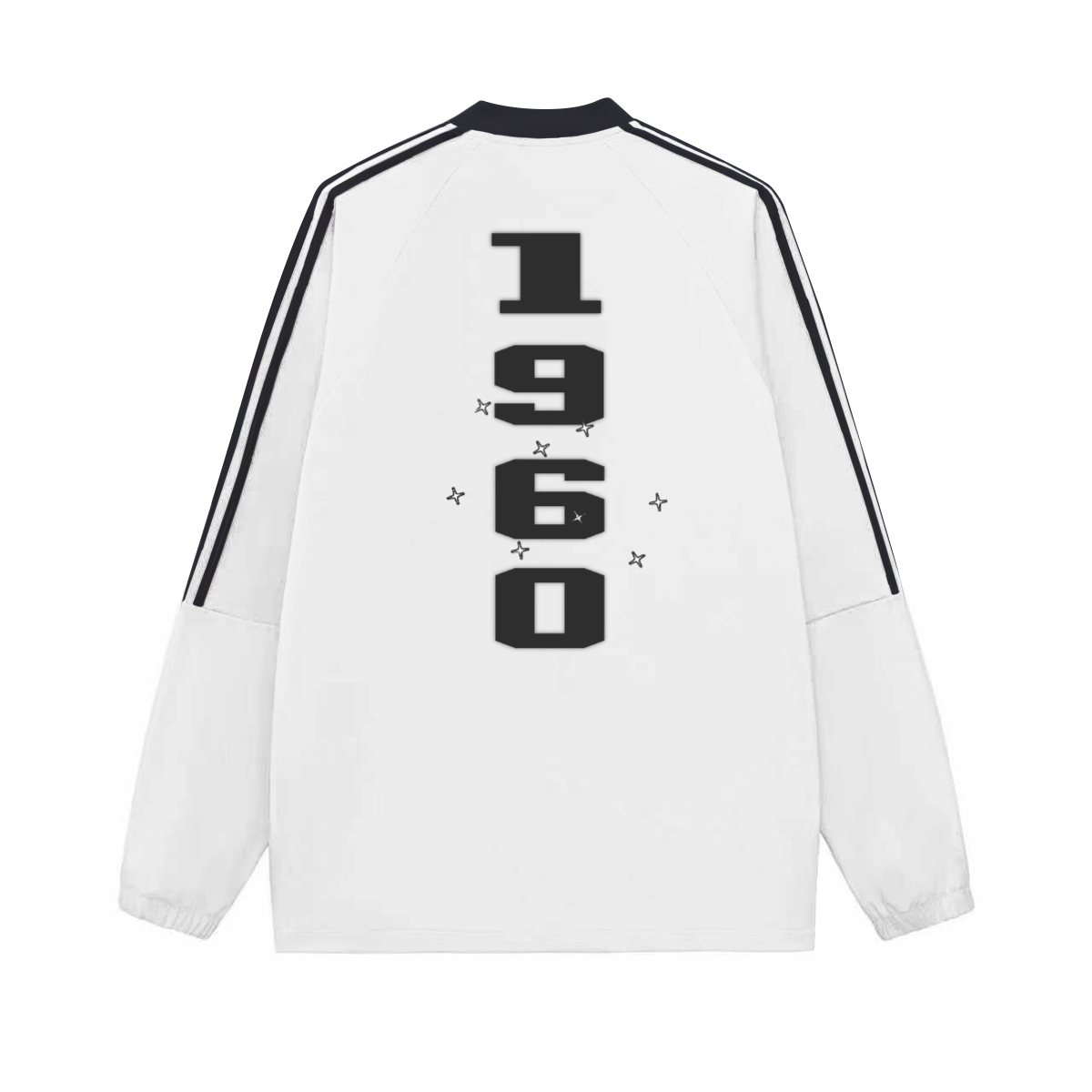 Colorblock V-neck "Naijaricans-1960" Long Sleeve Shirt