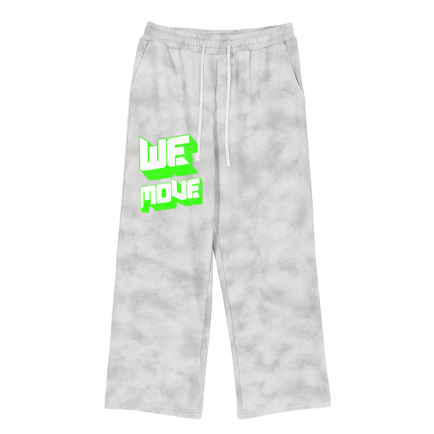 Dirty Washed Fleece "We Move" Sweatpants