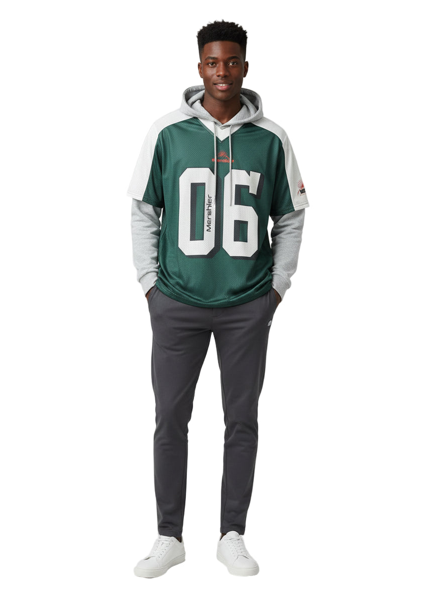 Men's Drawstring Number 06 Long Sleeve Hoodie