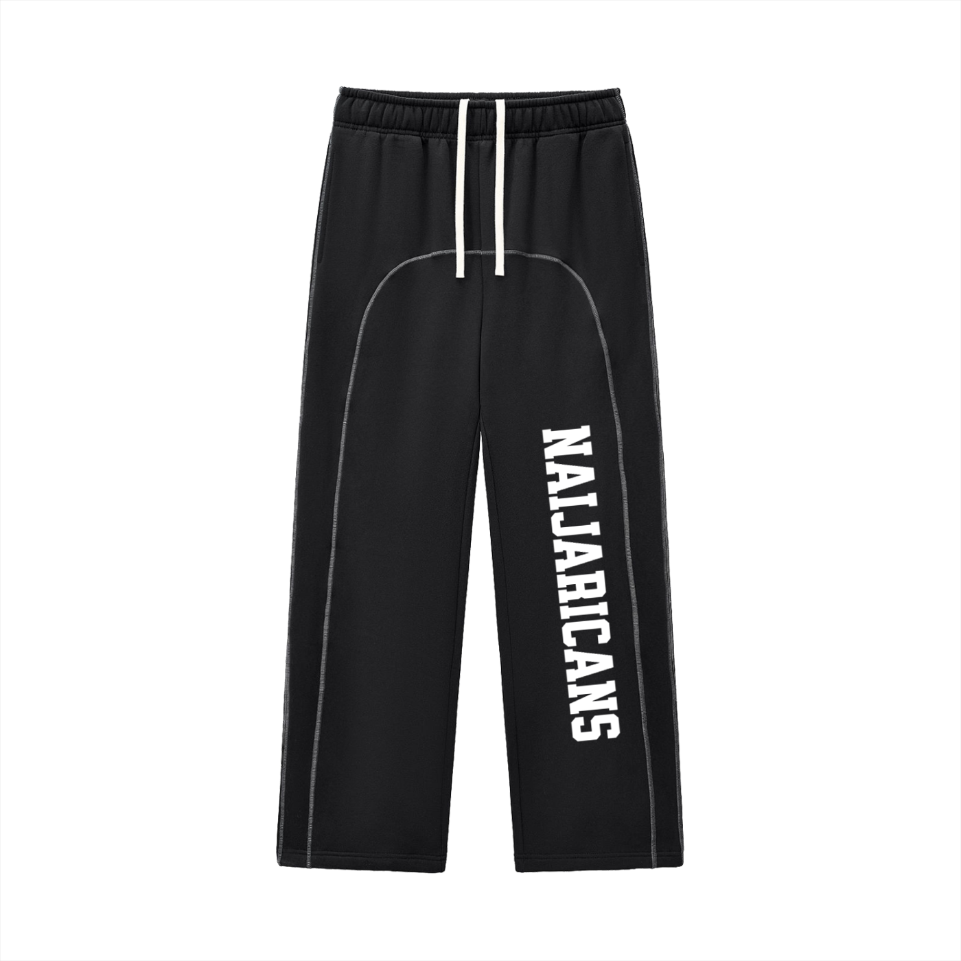 Contrast-Stitched 'Naijaricans' Fleece Sweatpants