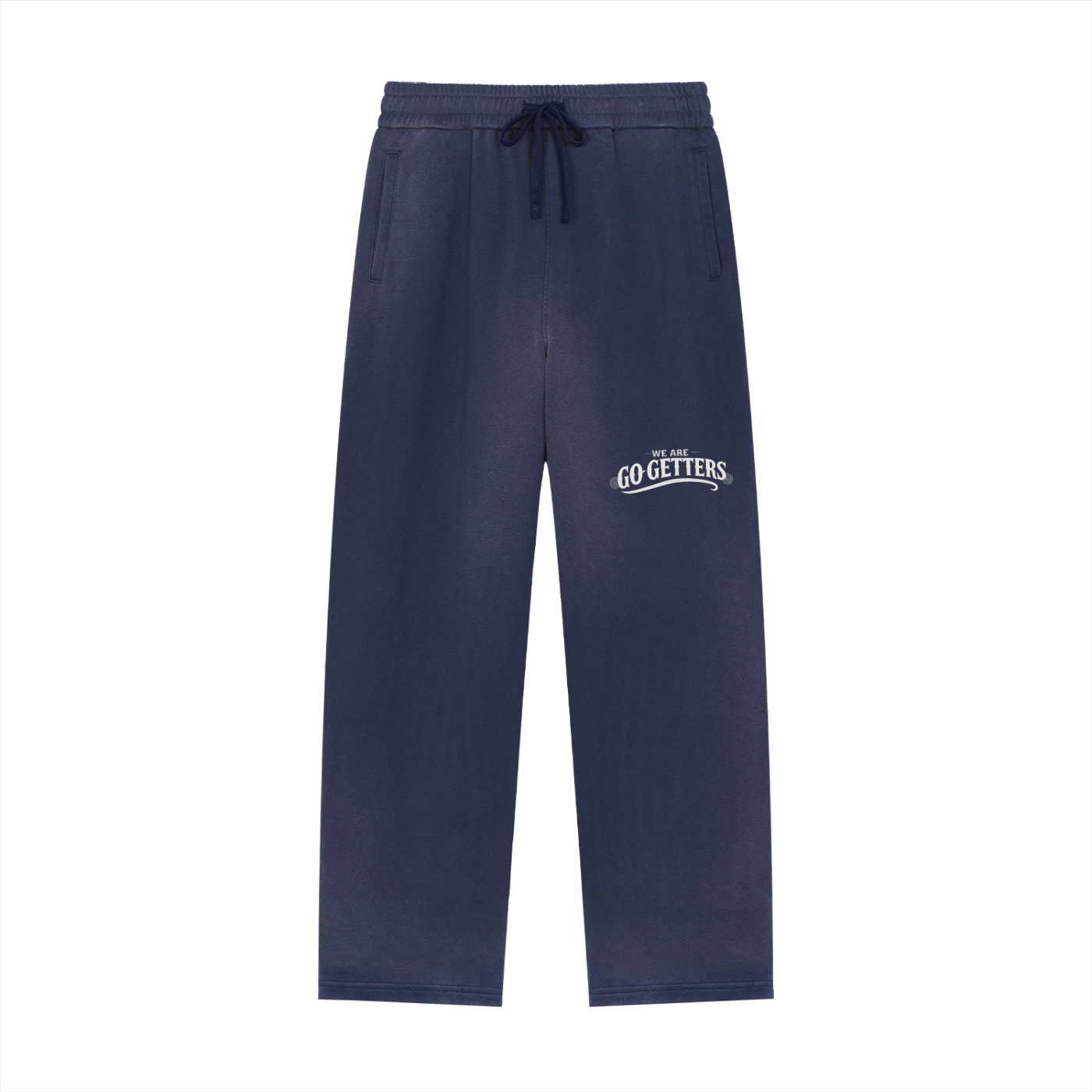 Sun Fade Raw Edge Straight-Leg "Go Getters" Sweatpants