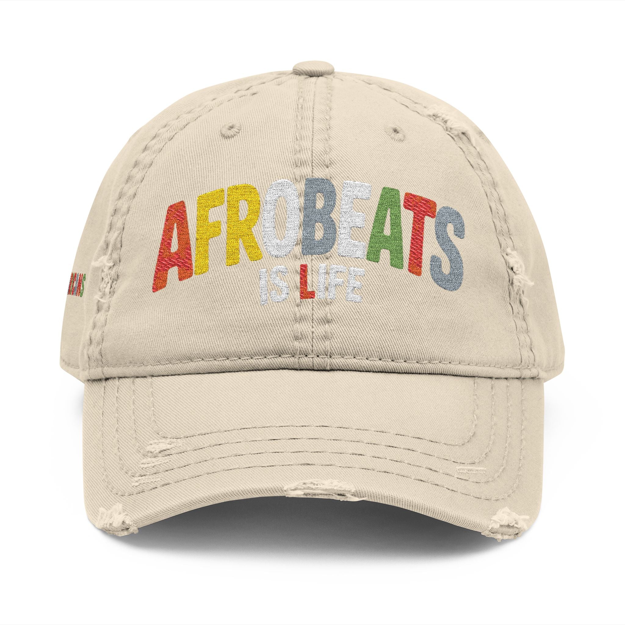 'Afrobeats is Life' Distressed Dad Hat (Embroidery)