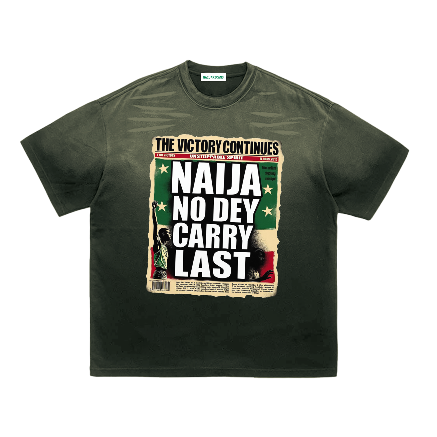 Tiger Stripe Gradient Washed "No Last" T-Shirt