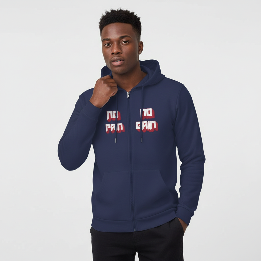 Soft Hooded Sports "No Pain/No Gain" Jacket