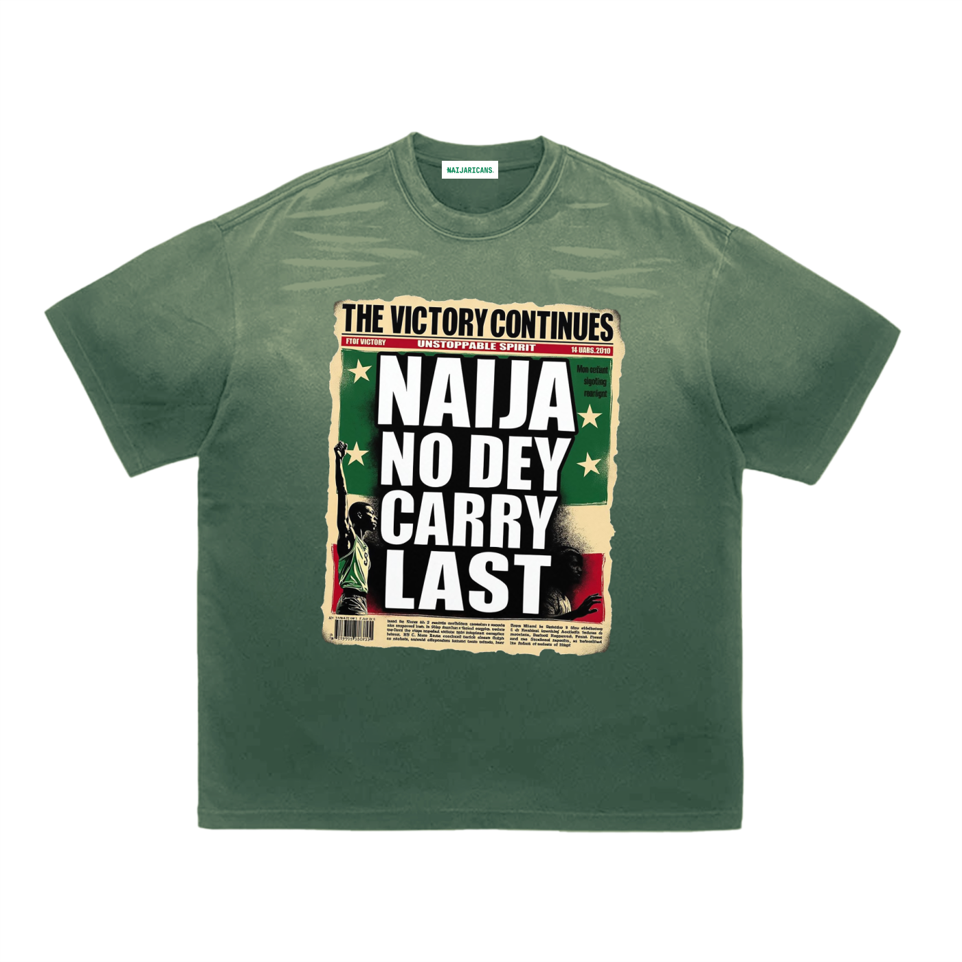 Tiger Stripe Gradient Washed "No Last" T-Shirt