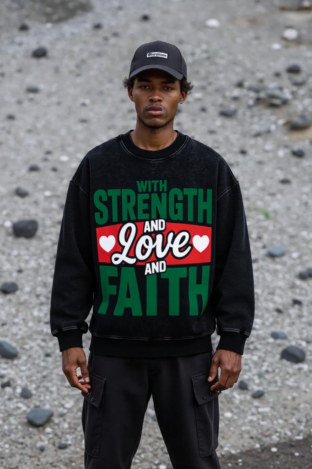 Unisex Super Heavyweight Oversized Faded Sweatshirt(440GSM)