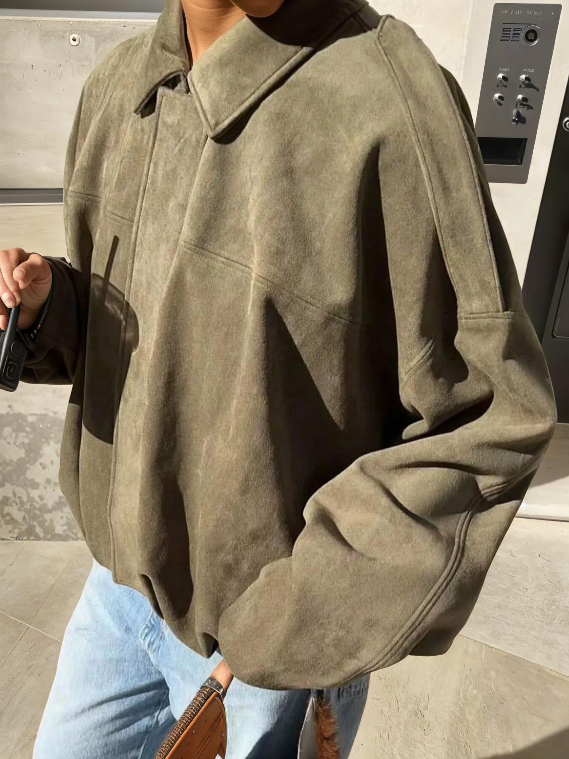 Zip Up Oversized Jacket