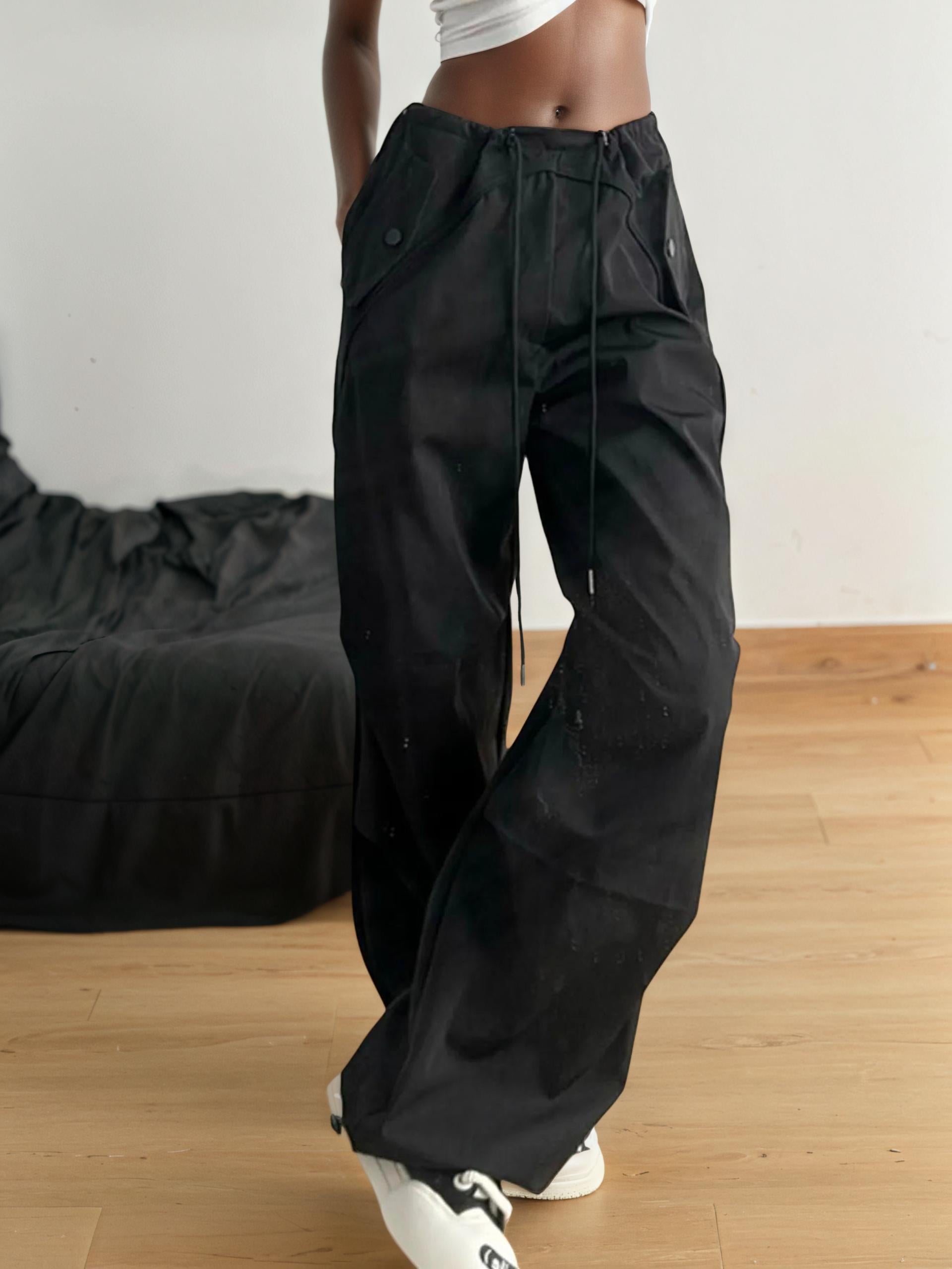 Wide Leg Drawstring Pants