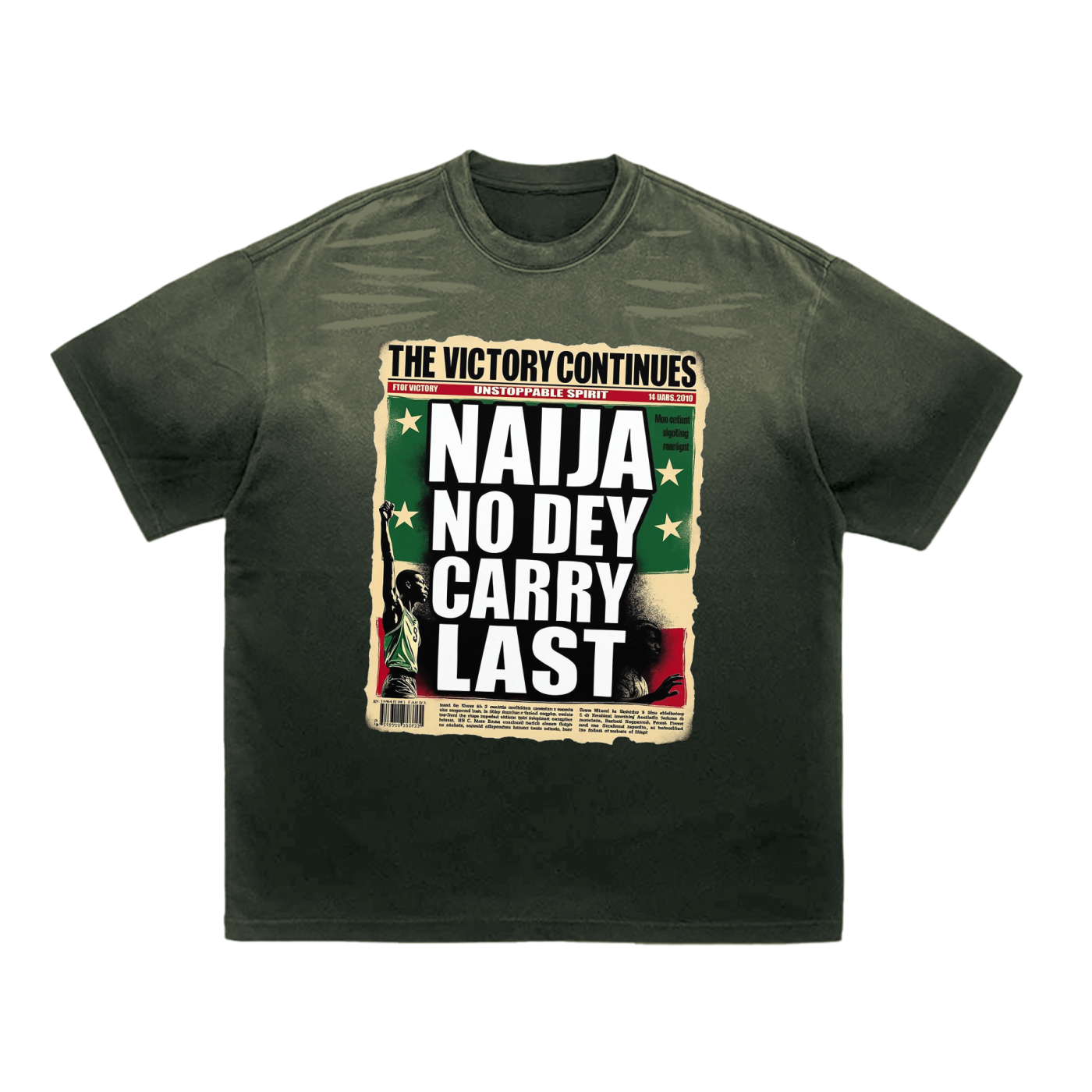 Tiger Stripe Gradient Washed "No Last" T-Shirt