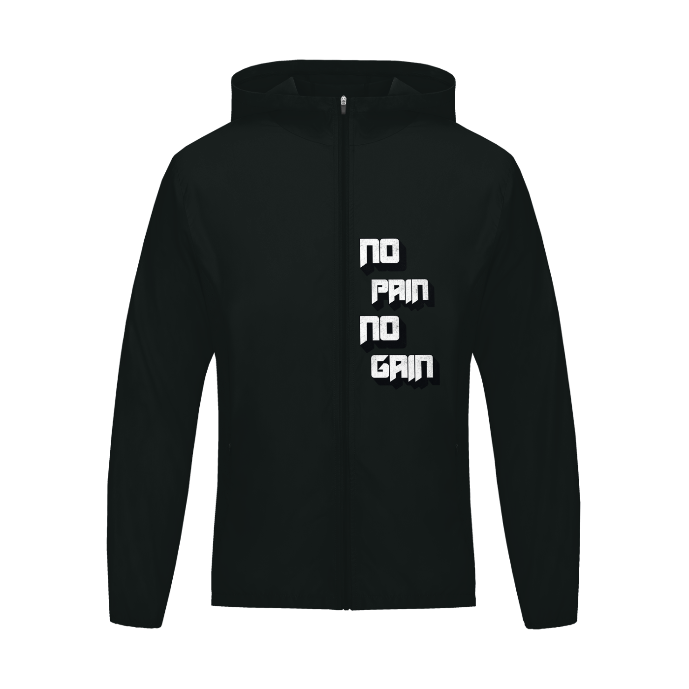 Soft Hooded Sports "No Pain/No Gain" Jacket