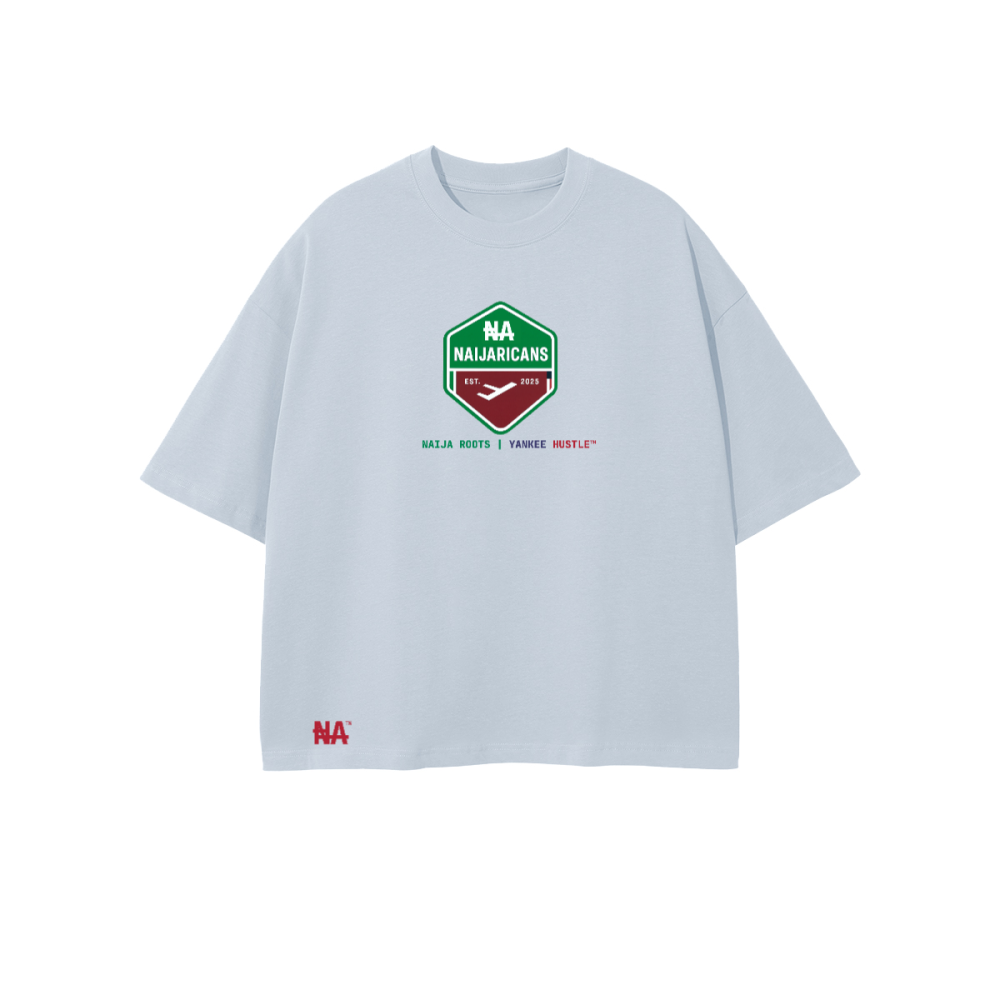 Unisex 100% Combed Cotton Cropped Oversized "Naijaricans" T-shirt