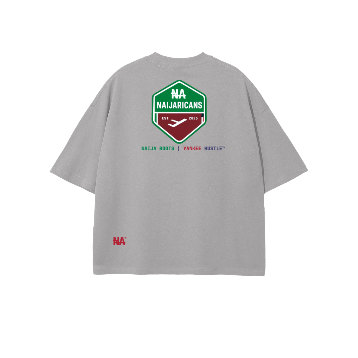 Unisex 100% Combed Cotton Cropped Oversized "Naijaricans" T-shirt