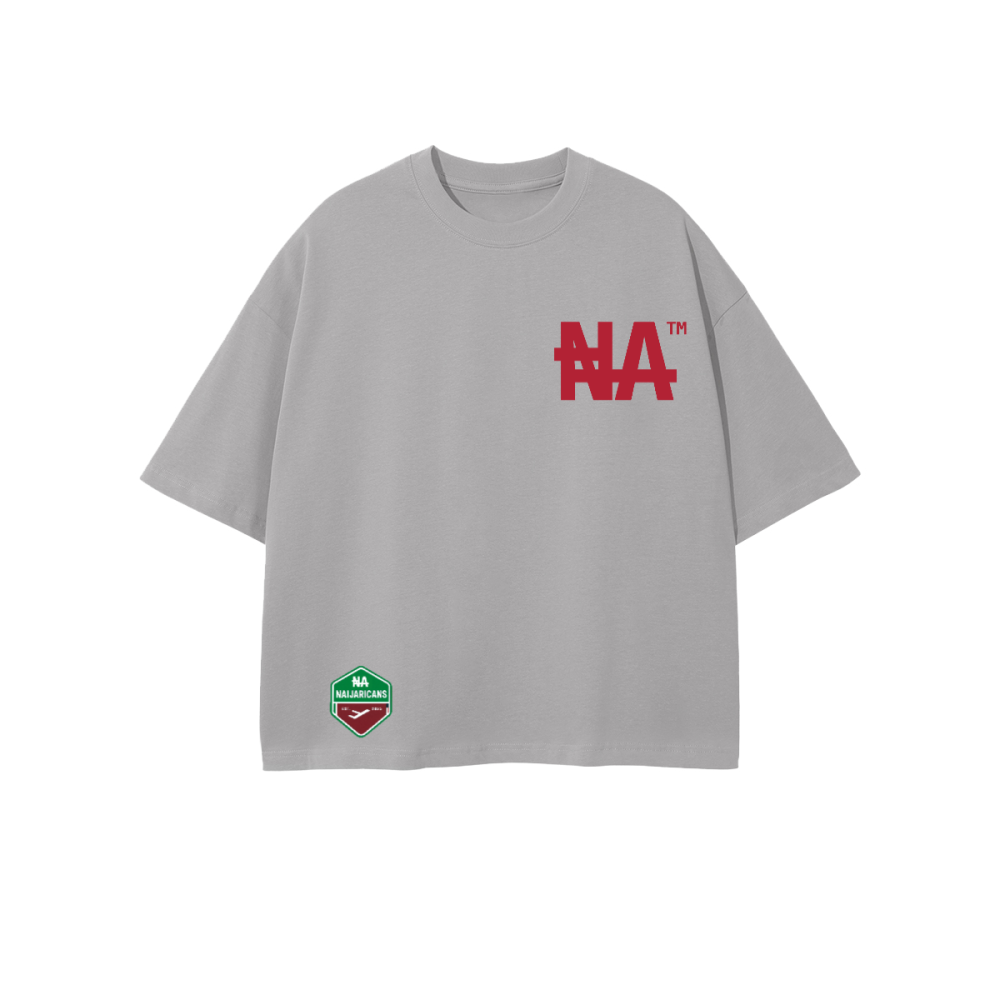 Unisex 100% Combed Cotton Cropped Oversized "Naijaricans" T-shirt