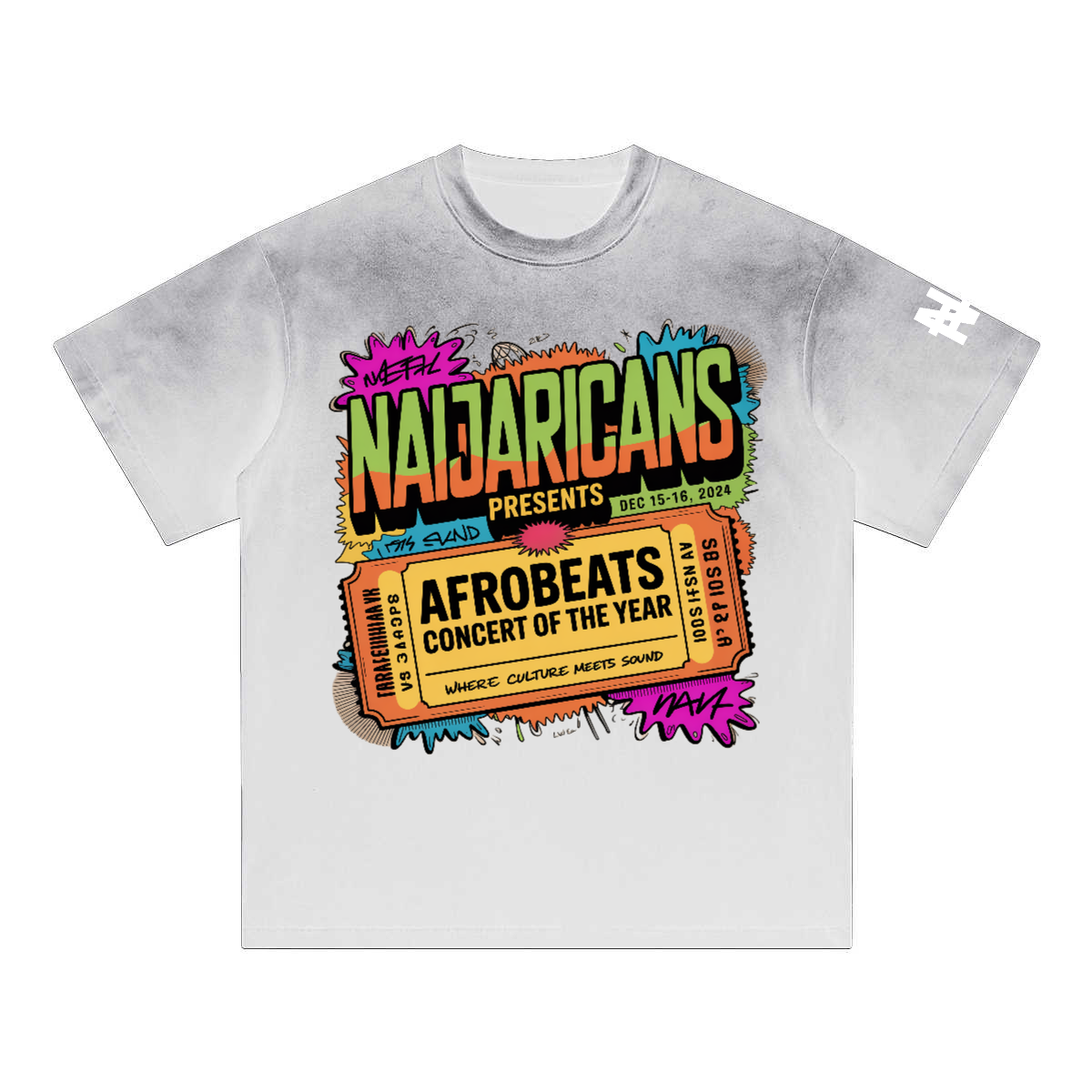 Unisex Washed Gradient "Afrobeats Concert" Tee
