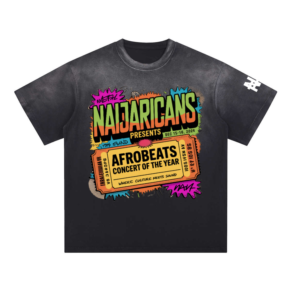 Unisex Washed Gradient "Afrobeats Concert" Tee