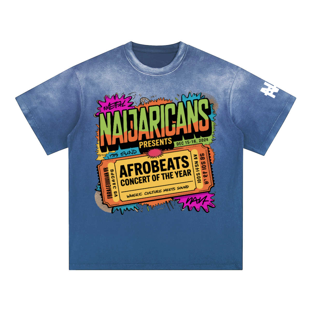 Unisex Washed Gradient "Afrobeats Concert" Tee