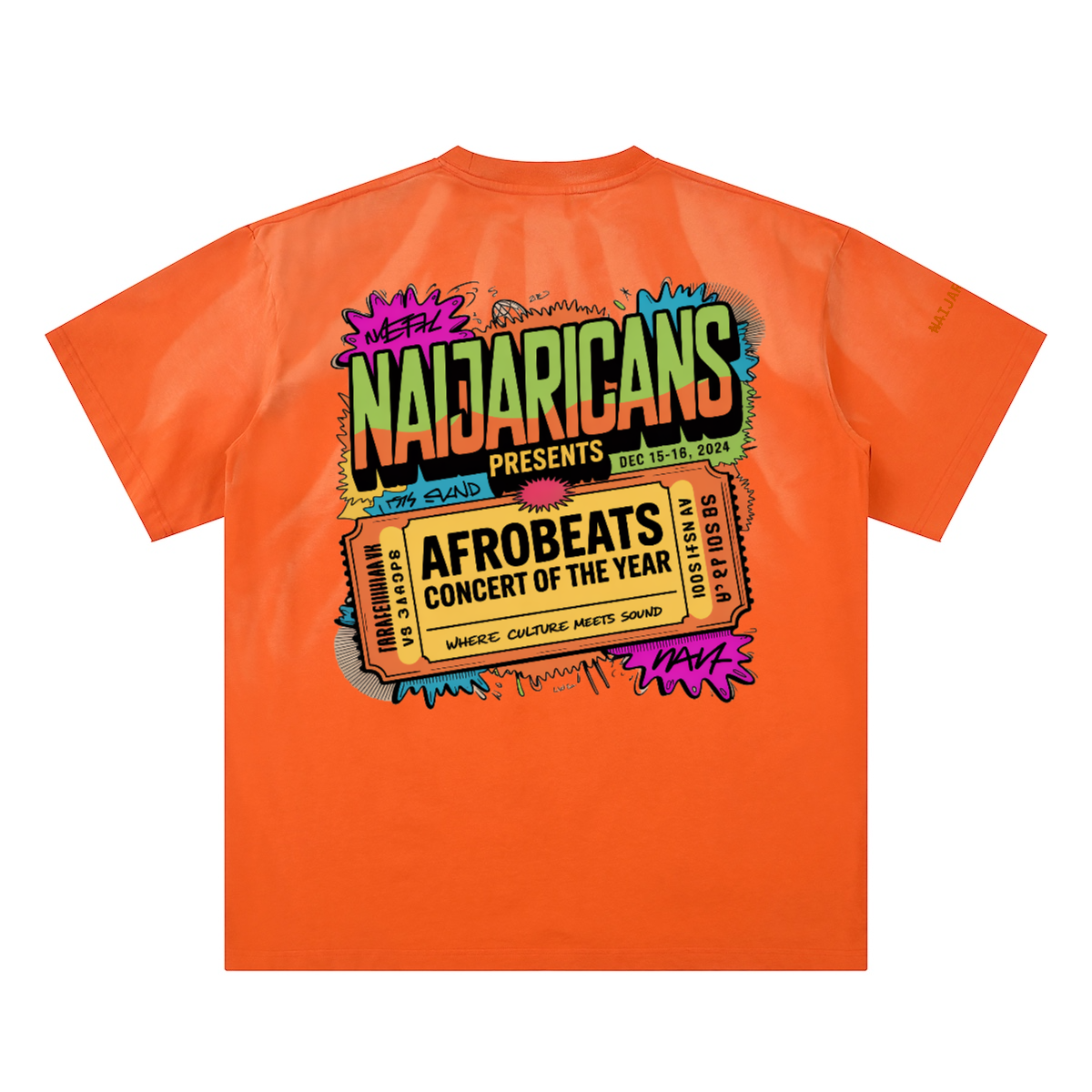 Hand-Scrunched Sunfade "Concert Ticket" Tee