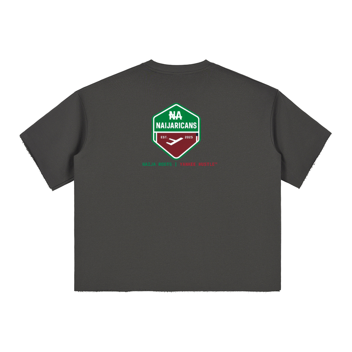 Men’s Cropped Terry "Naijaricans" T-shirt