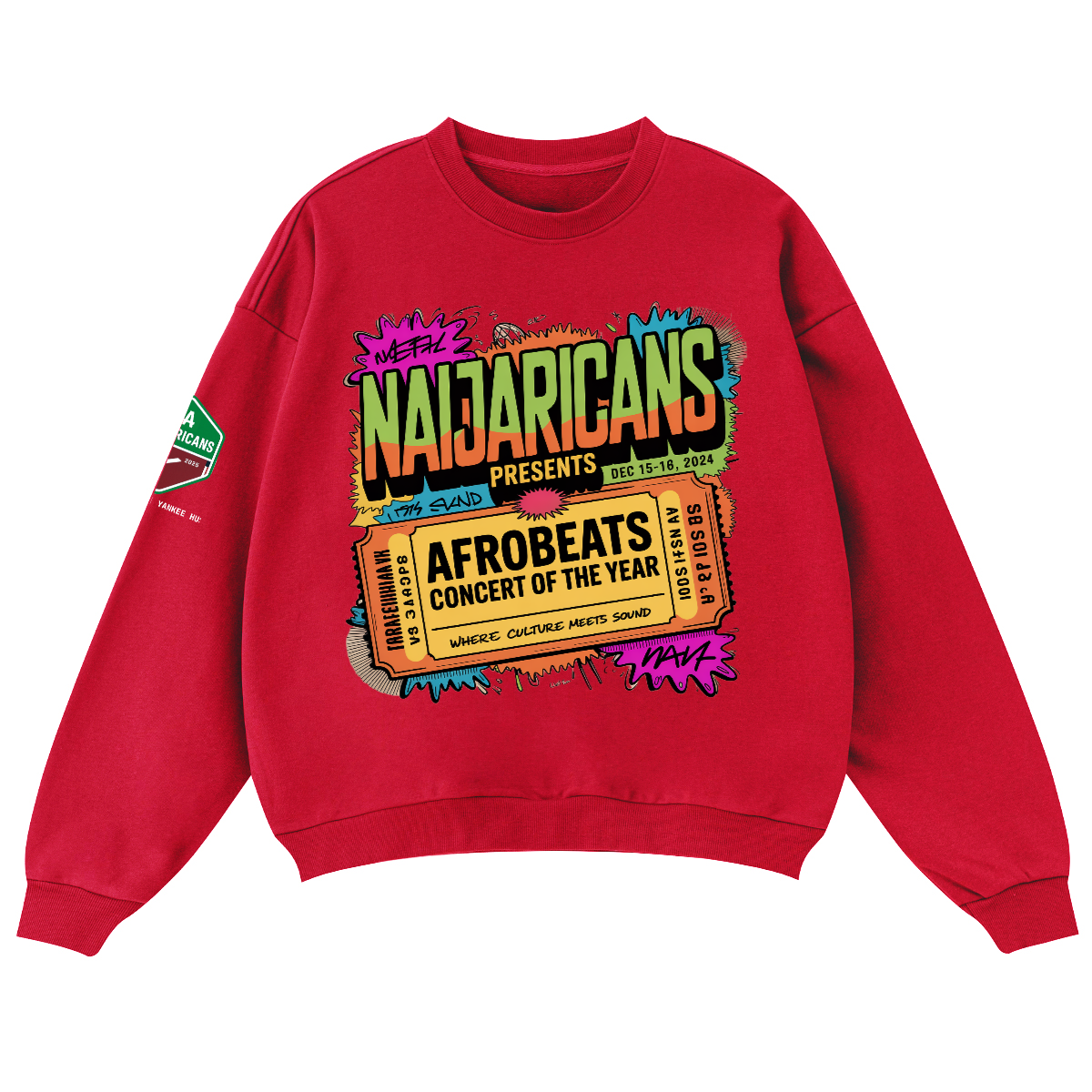 Unisex Oversized "Afrobeats Concert-NA" Crewneck sweatshirt