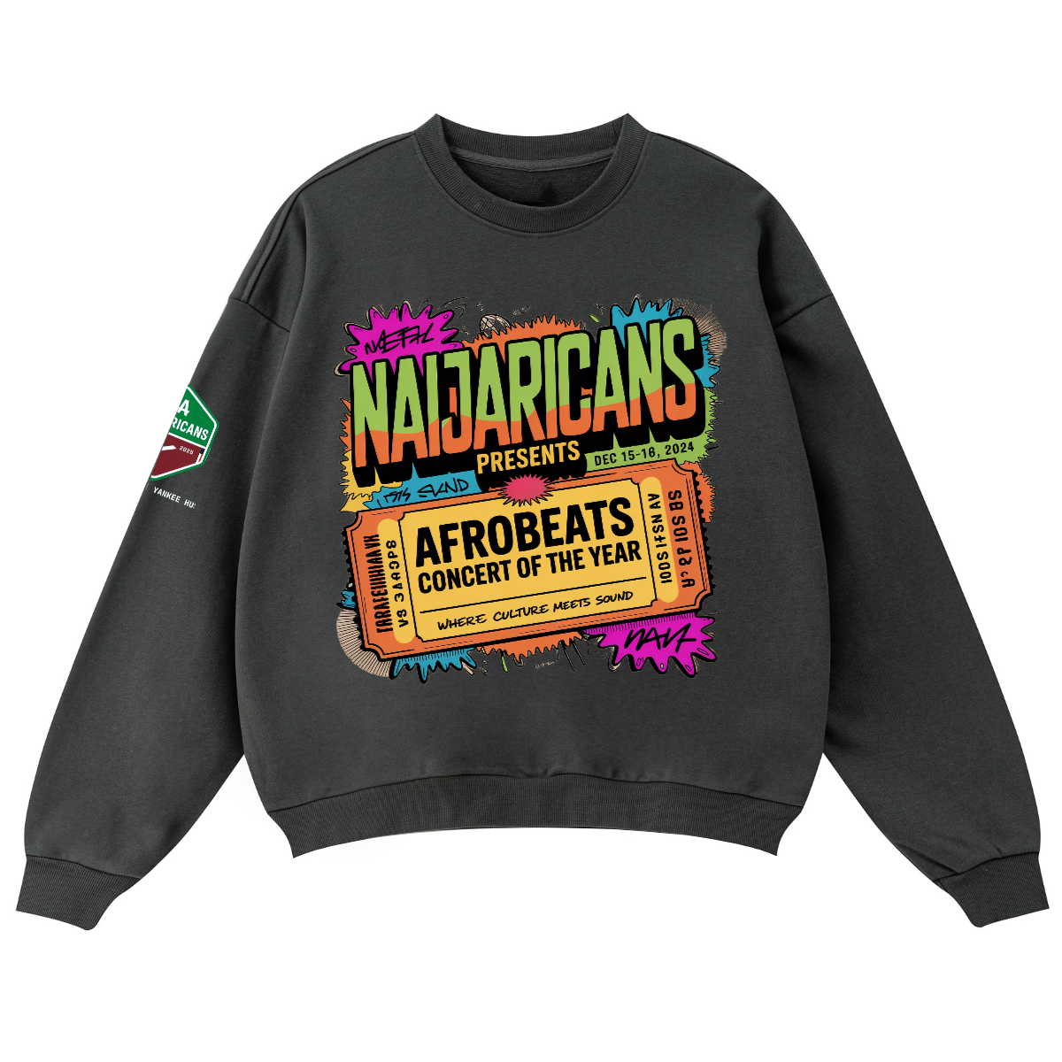 Unisex Oversized "Afrobeats Concert-NA" Crewneck sweatshirt