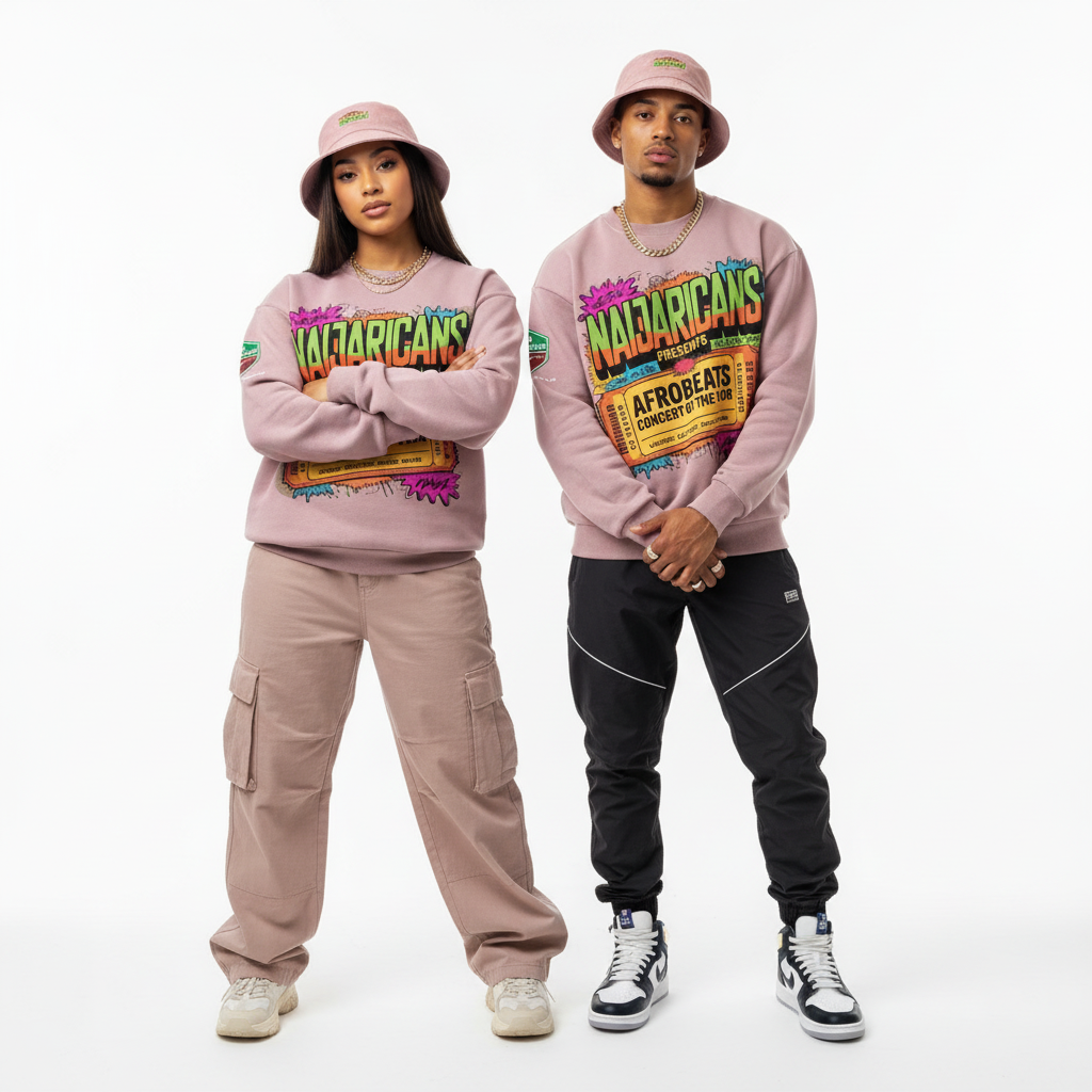 Unisex Oversized "Afrobeats Concert-NA" Crewneck sweatshirt