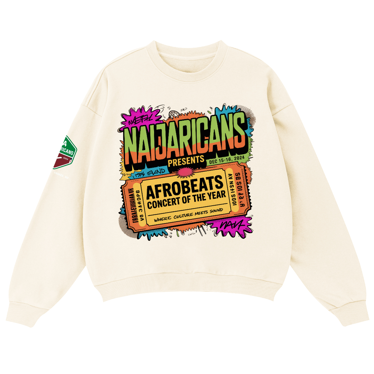 Unisex Oversized "Afrobeats Concert-NA" Crewneck sweatshirt