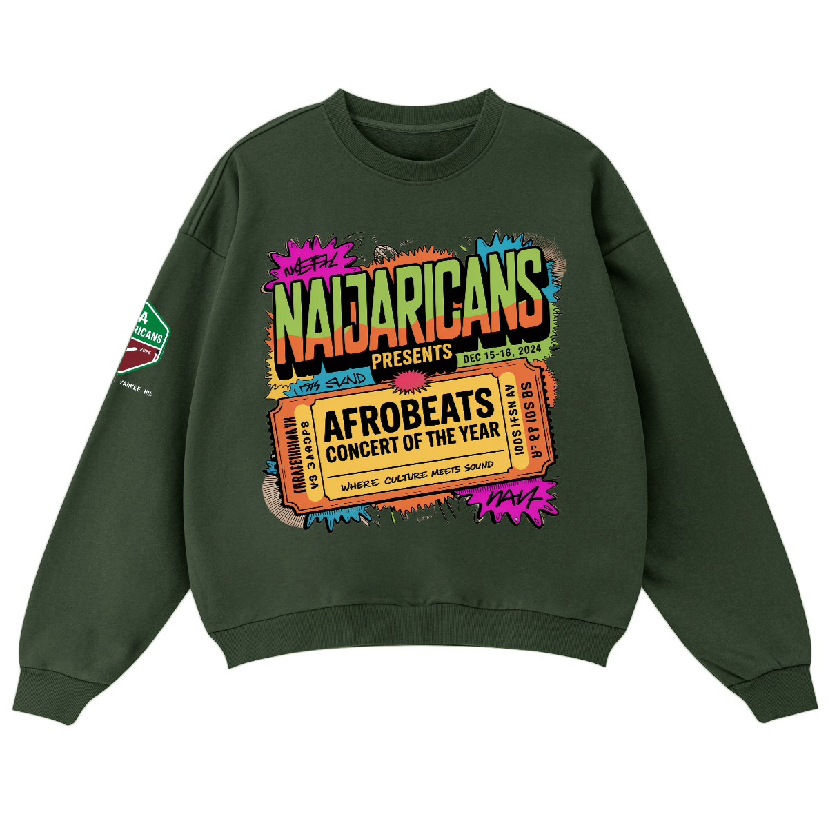 Unisex Oversized "Afrobeats Concert-NA" Crewneck sweatshirt