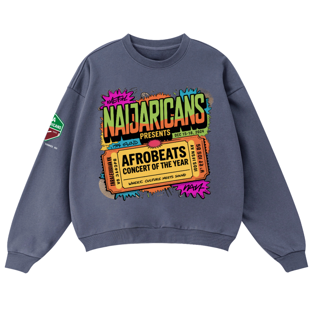 Unisex Oversized "Afrobeats Concert-NA" Crewneck sweatshirt