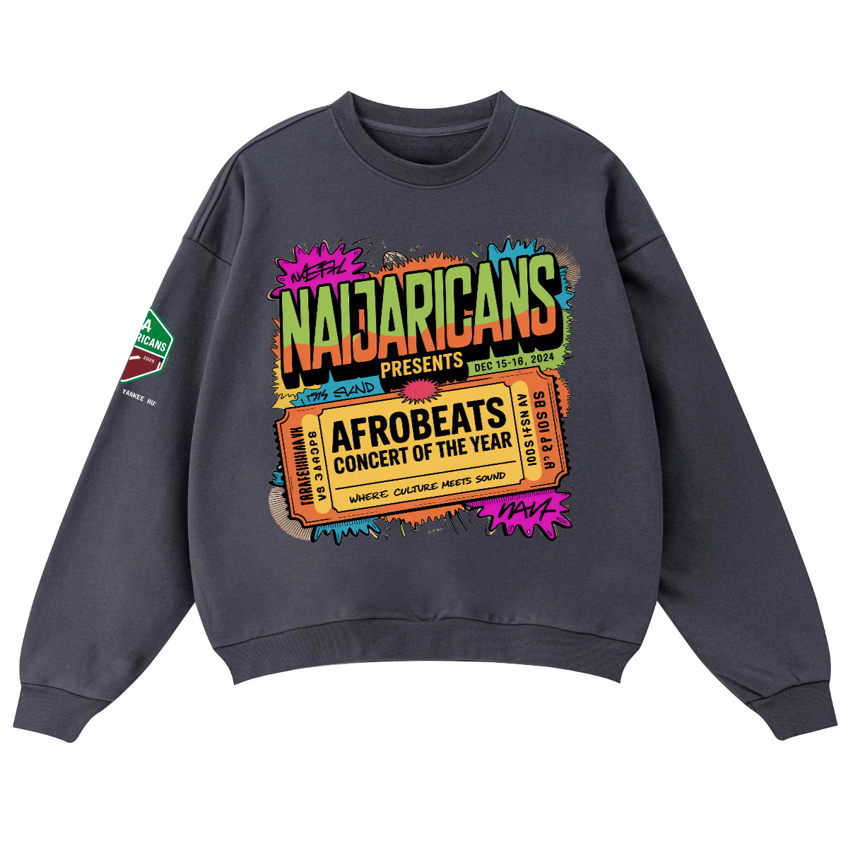 Unisex Oversized "Afrobeats Concert-NA" Crewneck sweatshirt