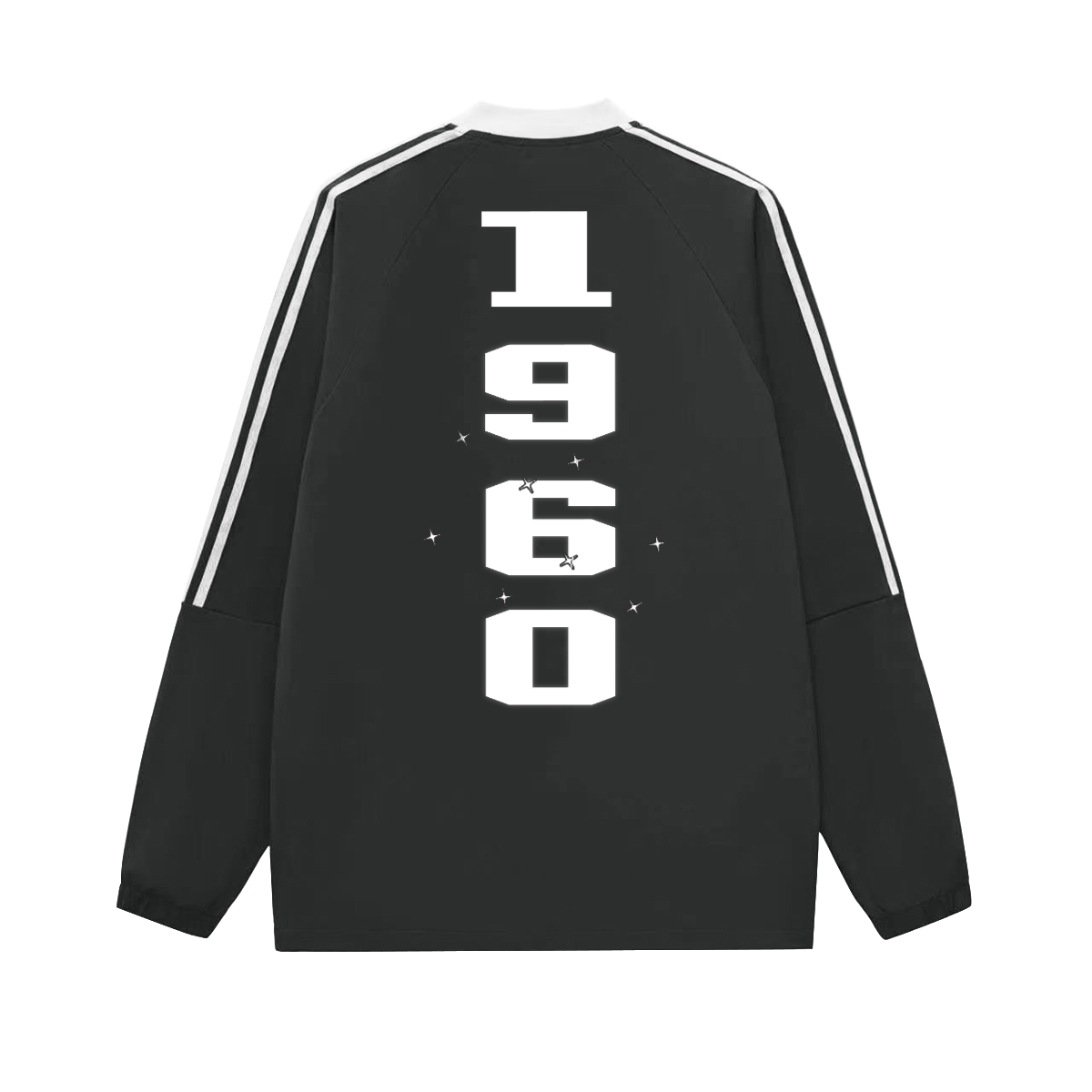 Colorblock V-neck "Naijaricans-1960" Long Sleeve Shirt