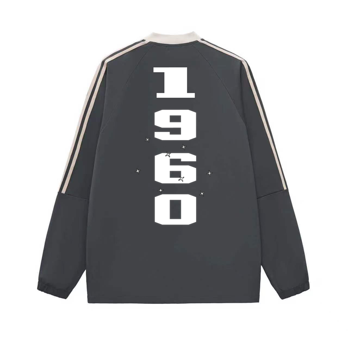 Colorblock V-neck "Naijaricans-1960" Long Sleeve Shirt